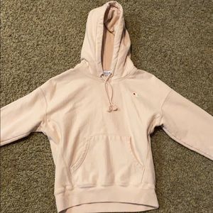reverse weave champion hoodie (light pink)